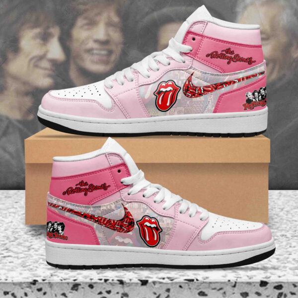 Tubopro The Rolling Stones AJ1 High Sneakers Shoes For Men And Women - Image 2