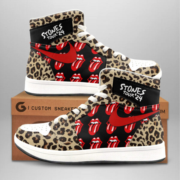 Tubopro The Rolling Stones AJ1 High Sneakers Shoes For Men And Women