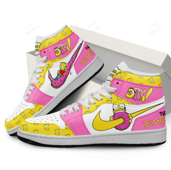 Tubopro The Simpsons AJ1 High Sneakers Shoes For Men And Women - Image 2