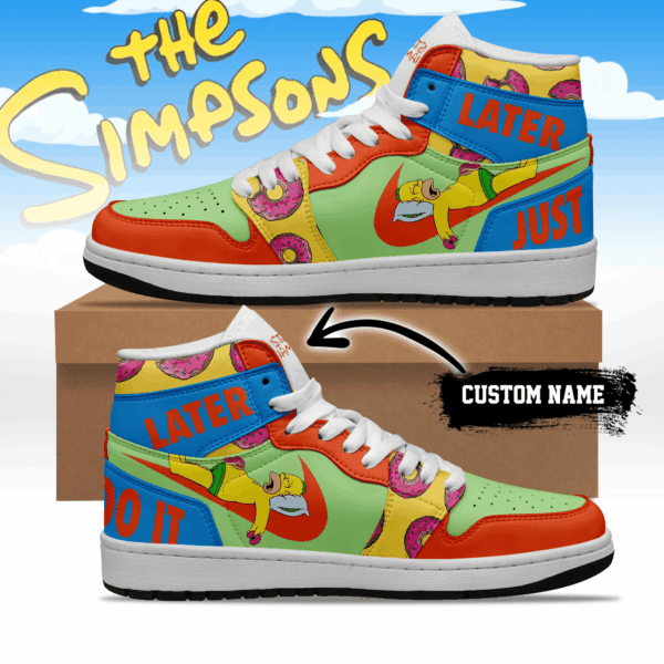 Tubopro The Simpsons AJ1 High Sneakers Shoes For Men And Women