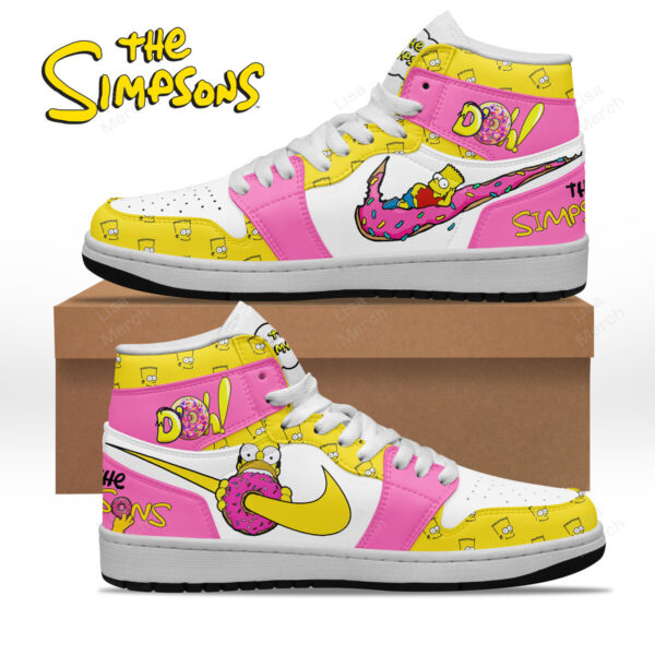 Tubopro The Simpsons AJ1 High Sneakers Shoes For Men And Women