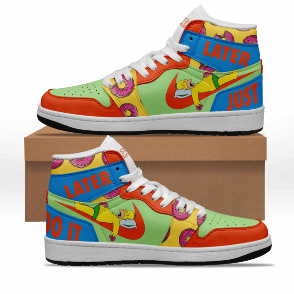 Tubopro The Simpsons AJ1 High Sneakers Shoes For Men And Women - Image 2