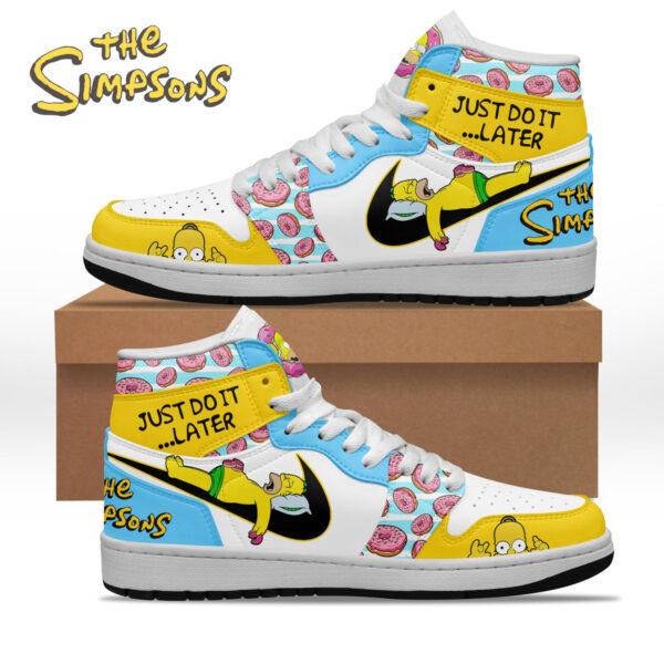 Tubopro The Simpsons AJ1 High Sneakers Shoes For Men And Women