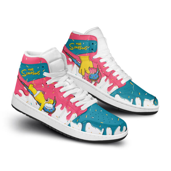 Tubopro The Simpsons AJ1 High Sneakers Shoes For Men And Women - Image 3