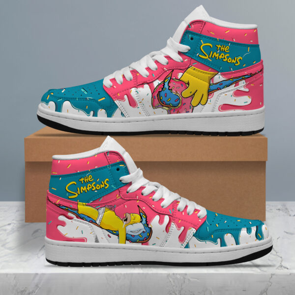 Tubopro The Simpsons AJ1 High Sneakers Shoes For Men And Women