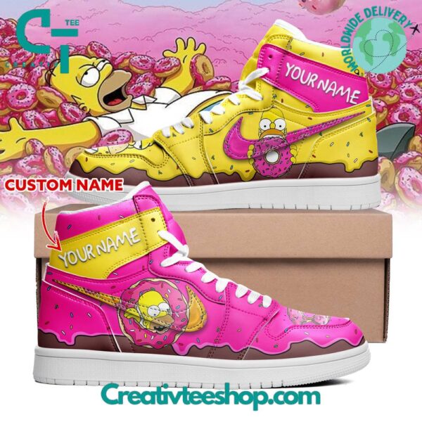 Tubopro The Simpsons AJ1 High Sneakers Shoes For Men And Women