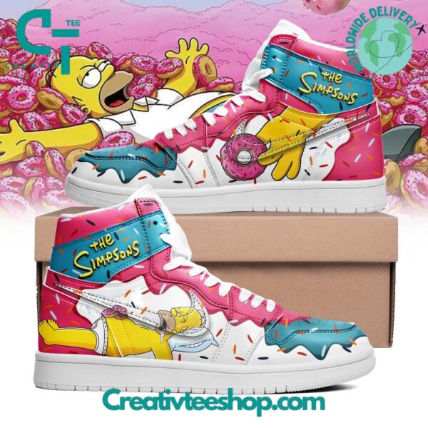 Tubopro The Simpsons AJ1 High Sneakers Shoes For Men And Women
