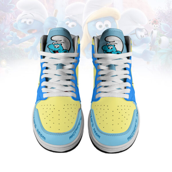 Tubopro The Smurfs AJ1 High Sneakers Shoes For Men And Women - Image 2