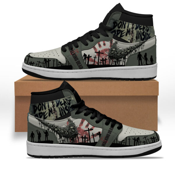 Tubopro The Walking Dead AJ1 High Sneakers Shoes For Men And Women - Image 2