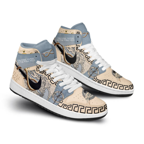 Tubopro The Wheel Weaves as the Wheel Wills AJ1 High Sneakers Shoes For Men And Women - Image 2