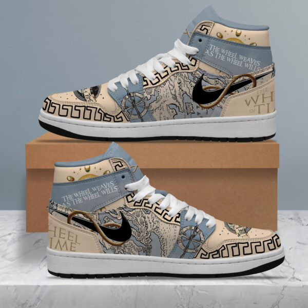 Tubopro The Wheel Weaves as the Wheel Wills AJ1 High Sneakers Shoes For Men And Women - Image 4