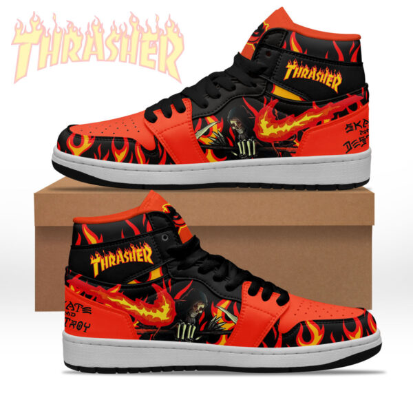 Tubopro Thrasher Presents Skate and Destroy AJ1 High Sneakers Shoes For Men And Women