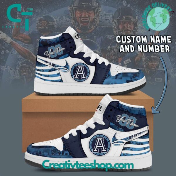 Tubopro Toronto Argonauts AJ1 High Sneakers Shoes For Men And Women