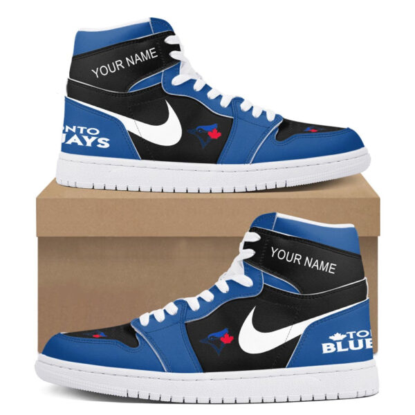 Tubopro Toronto Blue Jays AJ1 High Sneakers Shoes For Men And Women - Image 2