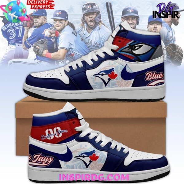 Tubopro Toronto Blue Jays AJ1 High Sneakers Shoes For Men And Women