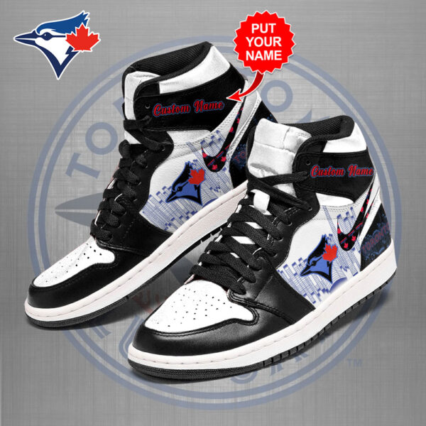 Tubopro Toronto Blue Jays AJ1 High Sneakers Shoes For Men And Women - Image 2