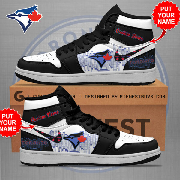 Tubopro Toronto Blue Jays AJ1 High Sneakers Shoes For Men And Women