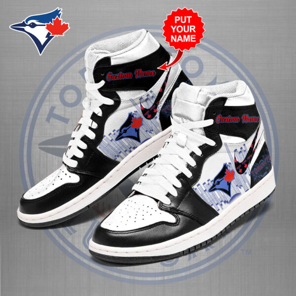 Tubopro Toronto Blue Jays AJ1 High Sneakers Shoes For Men And Women - Image 2