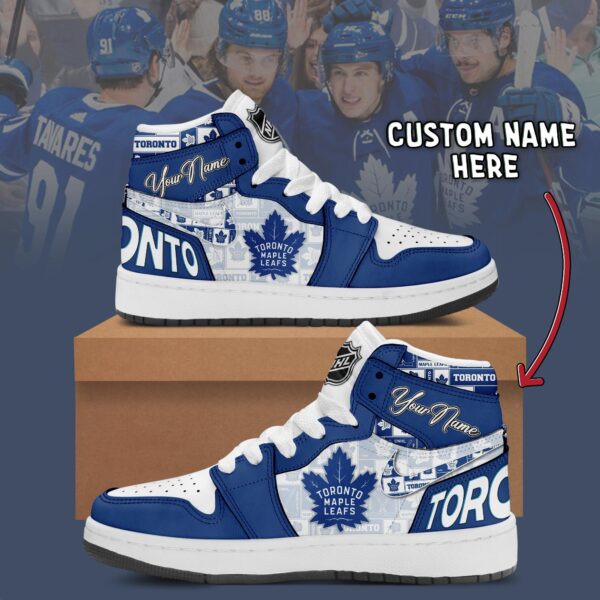 Tubopro Toronto Maple Leafs AJ1 High Sneakers Shoes For Men And Women