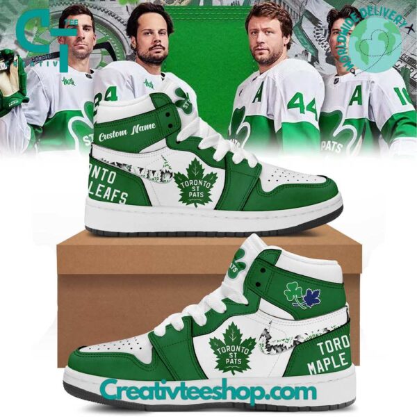 Tubopro Toronto Maple Leafs AJ1 High Sneakers Shoes For Men And Women