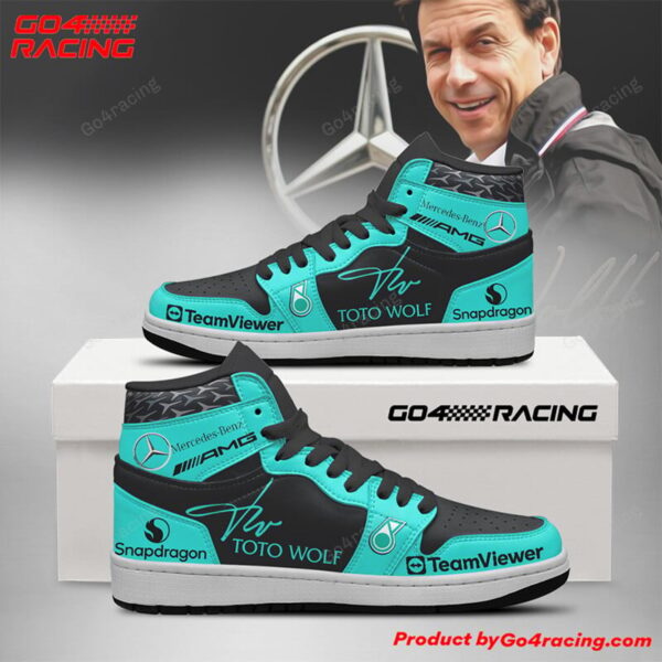 Tubopro Toto Wolff  Principals Mercedes AJ1 High Sneakers Shoes For Men And Women