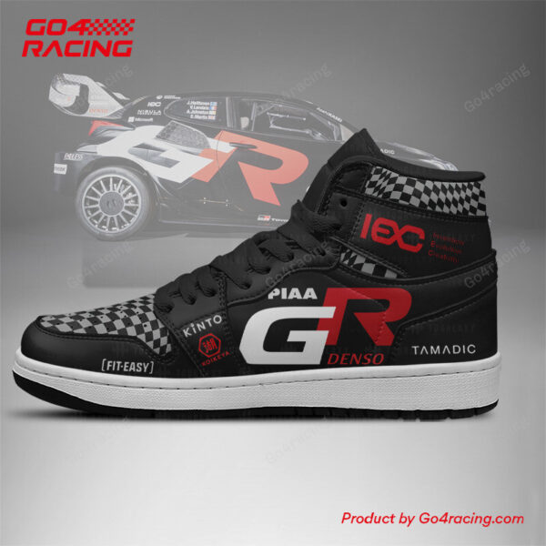 Tubopro Toyota Gazoo AJ1 High Sneakers Shoes For Men And Women - Image 2