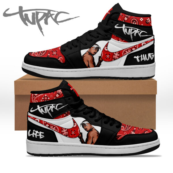 Tubopro Tupac Shakur AJ1 High Sneakers Shoes For Men And Women