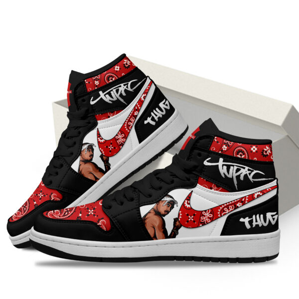 Tubopro Tupac Shakur AJ1 High Sneakers Shoes For Men And Women - Image 3