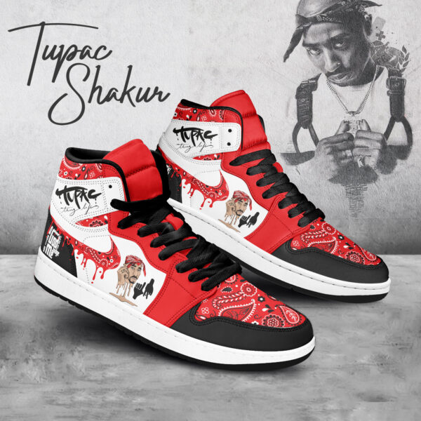 Tubopro Tupac Shakur AJ1 High Sneakers Shoes For Men And Women
