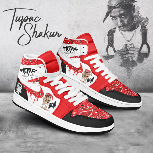 Tubopro Tupac Shakur AJ1 High Sneakers Shoes For Men And Women
