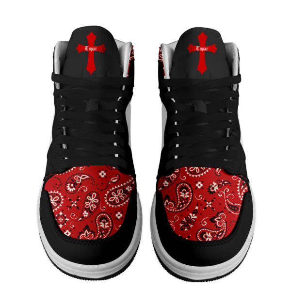 Tubopro Tupac Shakur AJ1 High Sneakers Shoes For Men And Women - Image 2