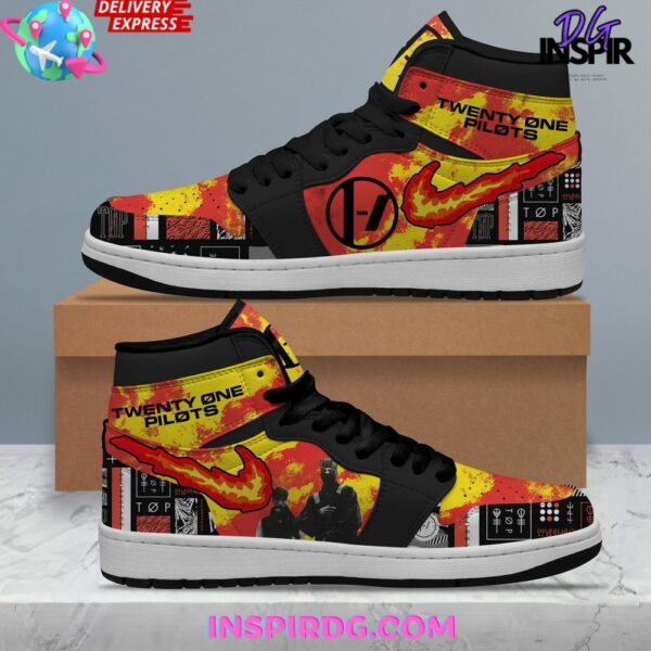 Tubopro Twenty One Pilots AJ1 High Sneakers Shoes For Men And Women - Image 2