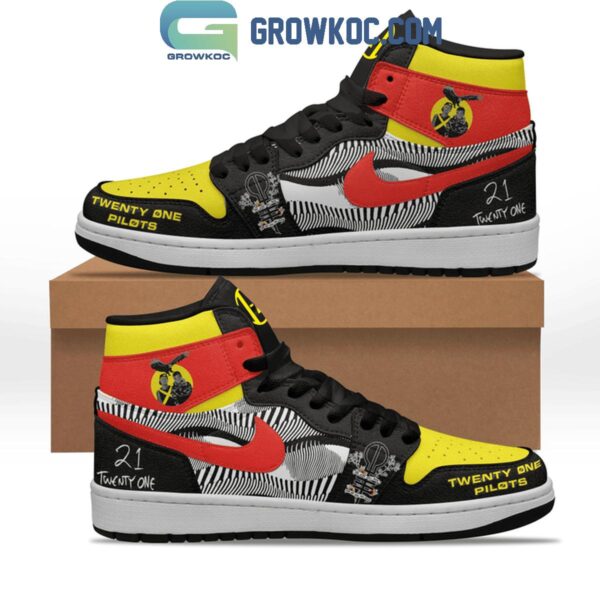 Tubopro Twenty One Pilots AJ1 High Sneakers Shoes For Men And Women - Image 3