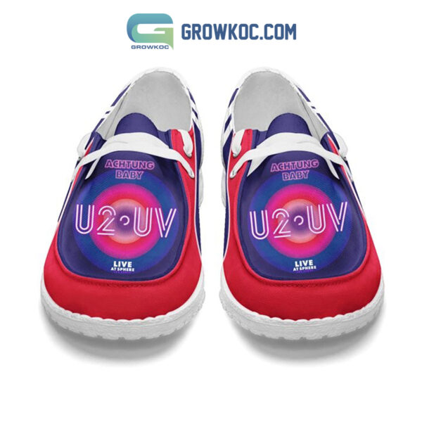 Tubopro U2 UV Achtung Baby Personalized Hey Dude Shoes For Men And Women