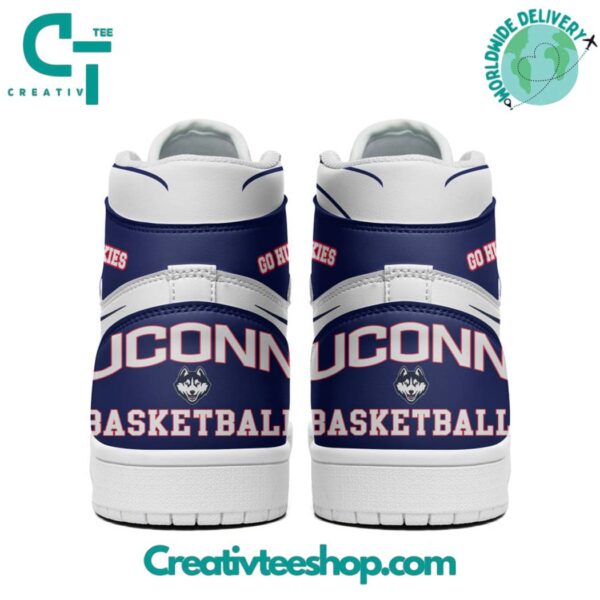 Tubopro UConn Huskies AJ1 High Sneakers Shoes For Men And Women - Image 3