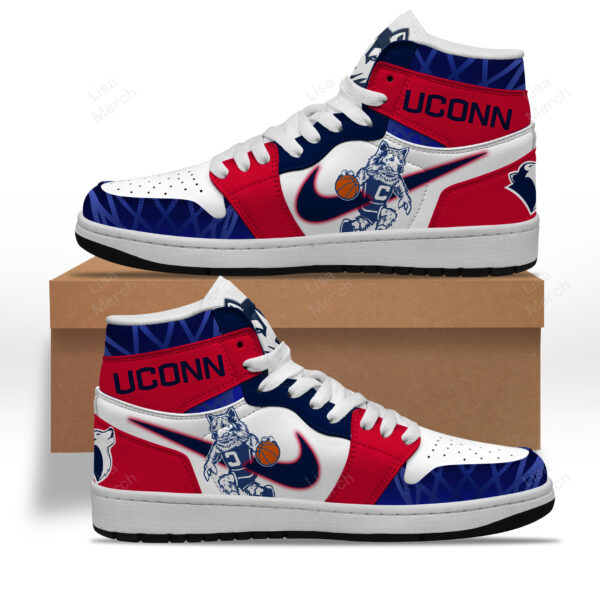 Tubopro UConn Huskies AJ1 High Sneakers Shoes For Men And Women