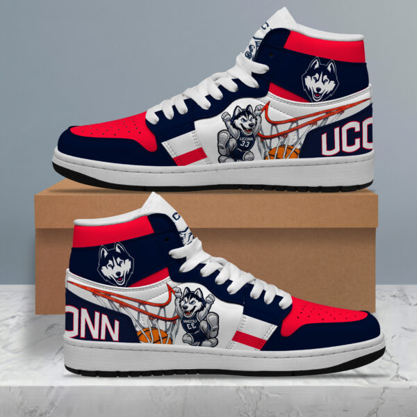 Tubopro UConn Huskies AJ1 High Sneakers Shoes For Men And Women