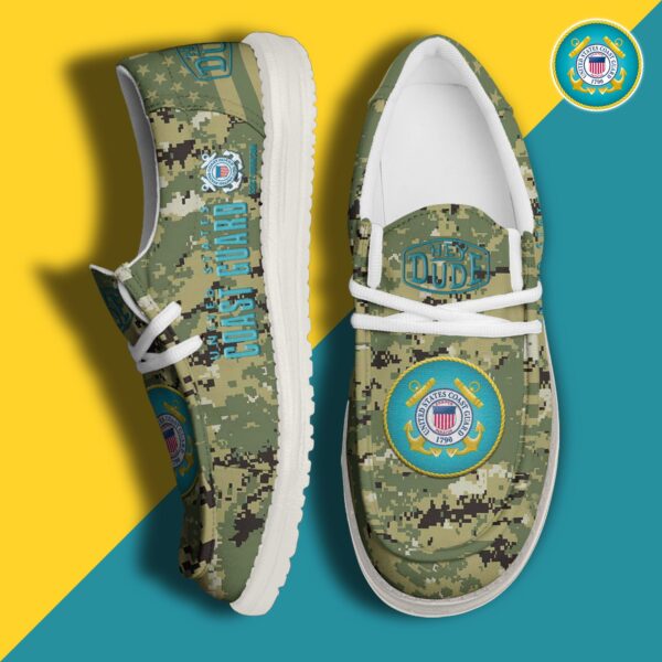 Tubopro U.S. Coast Guard Personalized Hey Dude Shoes For Men And Women