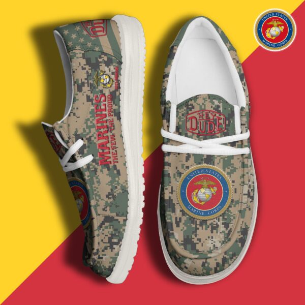 Tubopro U.S. Marine Corps Personalized Hey Dude Shoes For Men And Women