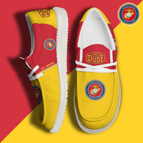Tubopro U.S. Marine Corps Personalized Hey Dude Shoes For Men And Women - Image 2