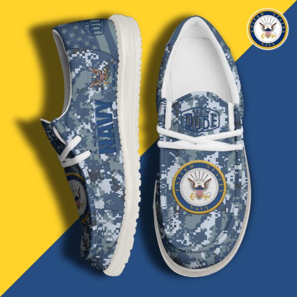 Tubopro U.S. Navy Personalized Hey Dude Shoes For Men And Women
