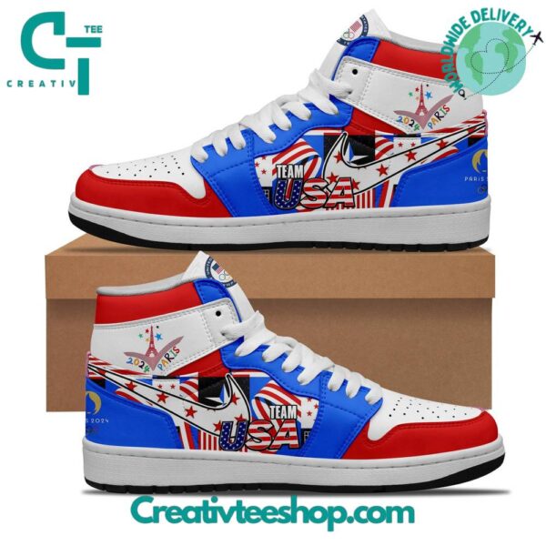 Tubopro USA Olympic Team AJ1 High Sneakers Shoes For Men And Women