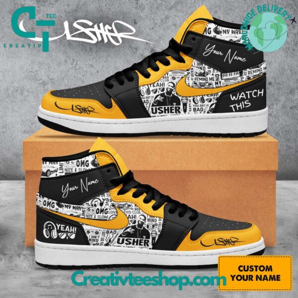 Tubopro Usher AJ1 High Sneakers Shoes For Men And Women