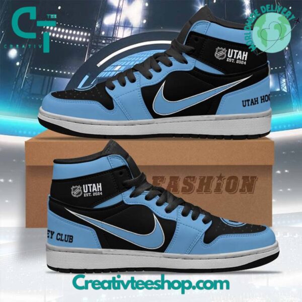 Tubopro Utah Hockey AJ1 High Sneakers Shoes For Men And Women - Image 2