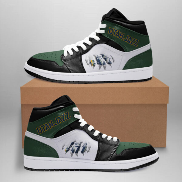 Tubopro Utah Jazz AJ1 High Sneakers Shoes For Men And Women