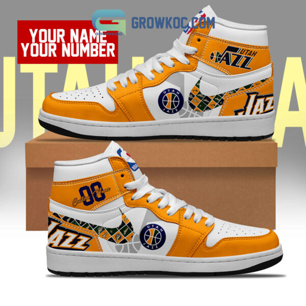 Tubopro Utah Jazz AJ1 High Sneakers Shoes For Men And Women
