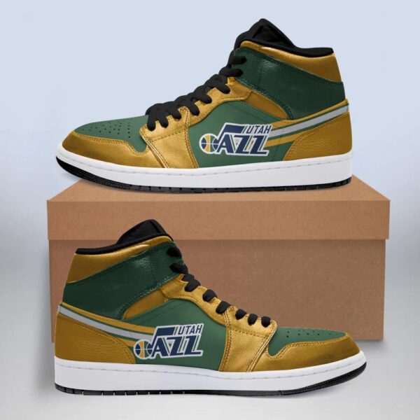 Tubopro Utah Jazz NBA AJ1 High Sneakers Shoes For Men And Women