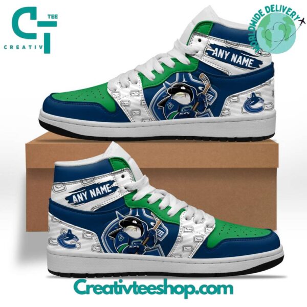 Tubopro Vancouver Canucks AJ1 High Sneakers Shoes For Men And Women