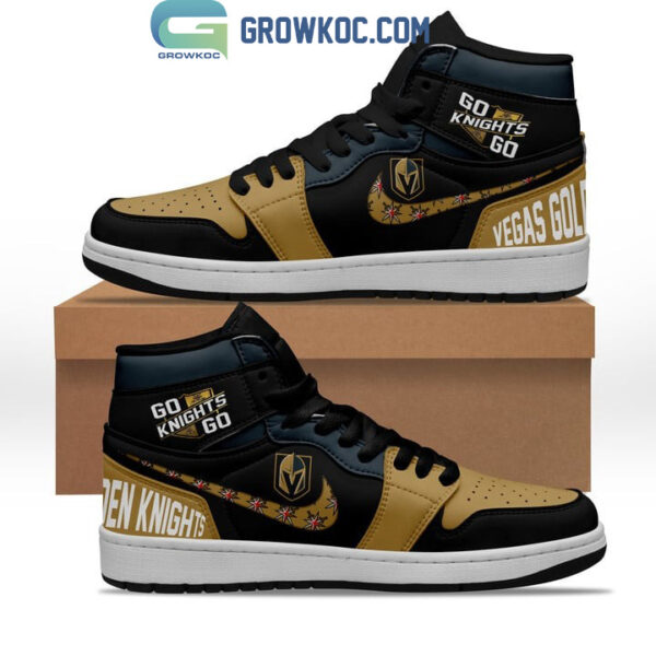 Tubopro Vegas Golden Knights AJ1 High Sneakers Shoes For Men And Women - Image 2