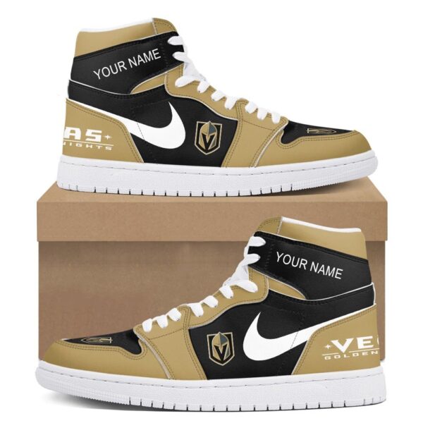 Tubopro Vegas Golden Knights AJ1 High Sneakers Shoes For Men And Women - Image 2